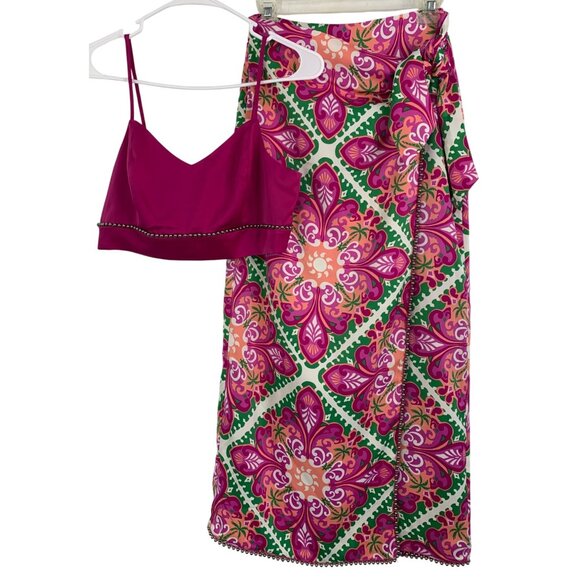 House Of Harlow Sz S  Boho Chic Two-Piece Set  Maxi Skirt & Crop Top 8455 - Picture 13 of 13